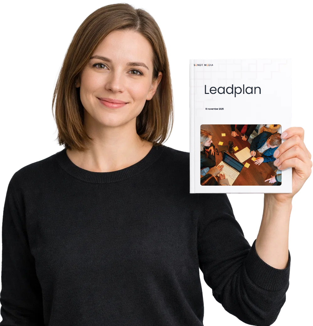 Woman holding leadplan document